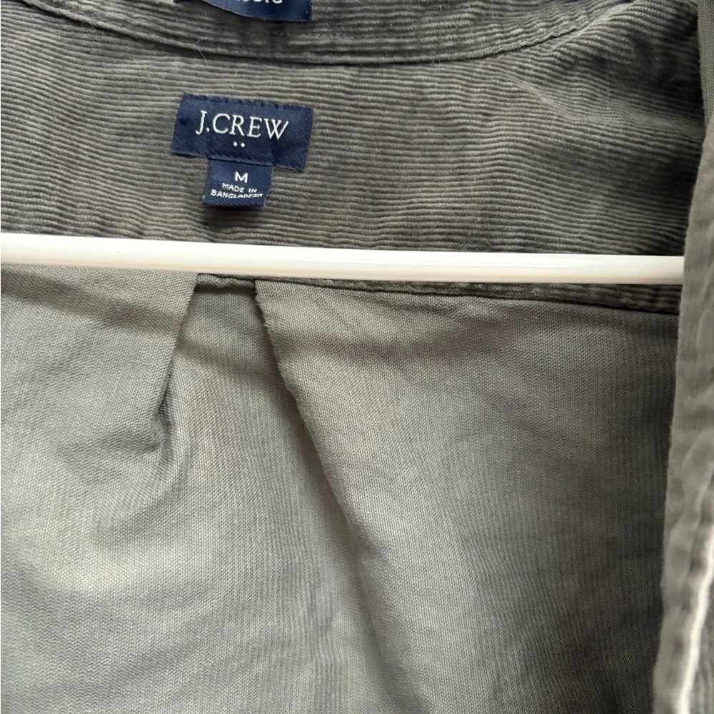 J. Crew Men's Gray Corduroy Button Down